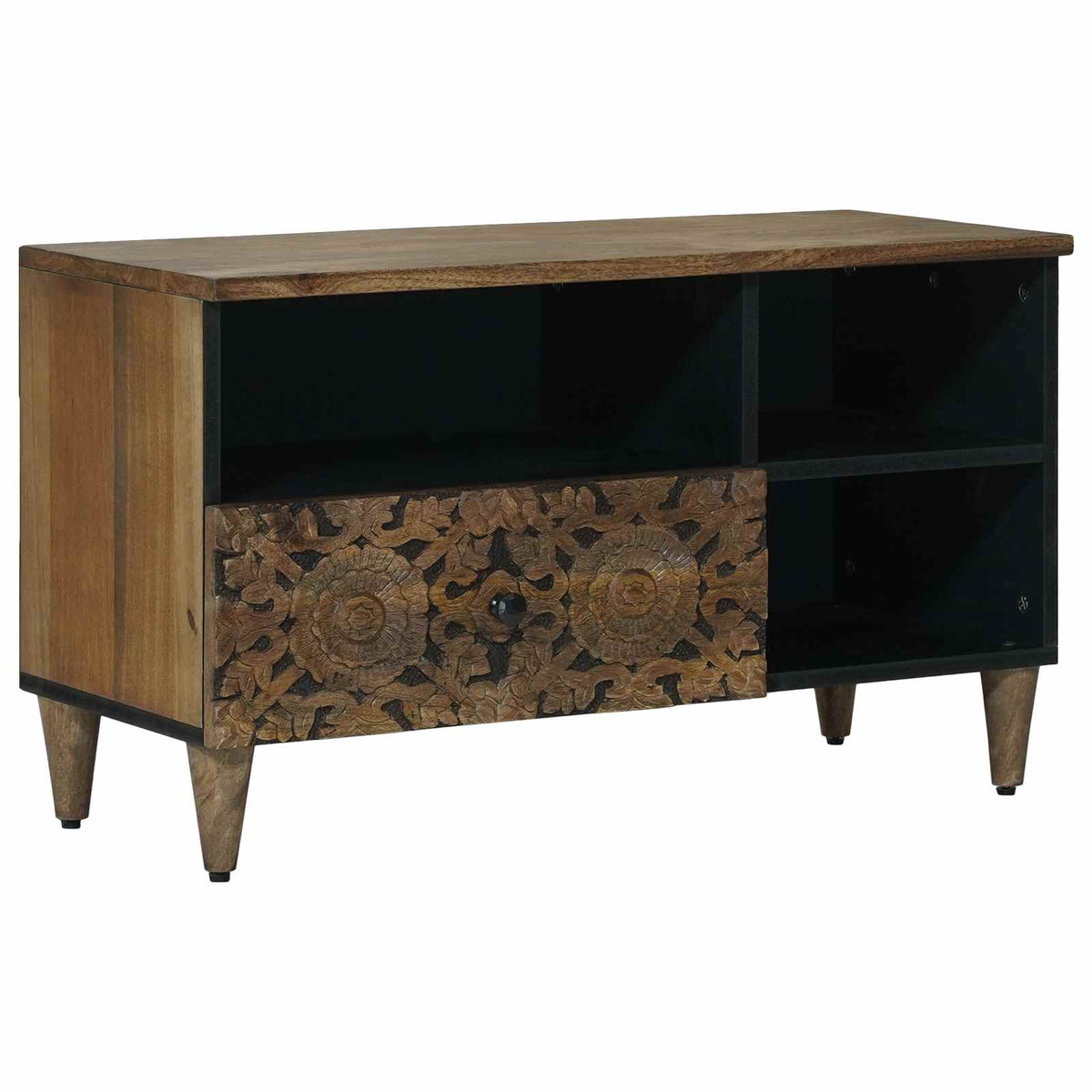 TV-skab Brun 80 x 33 x 46 cm Massivt mangotræ