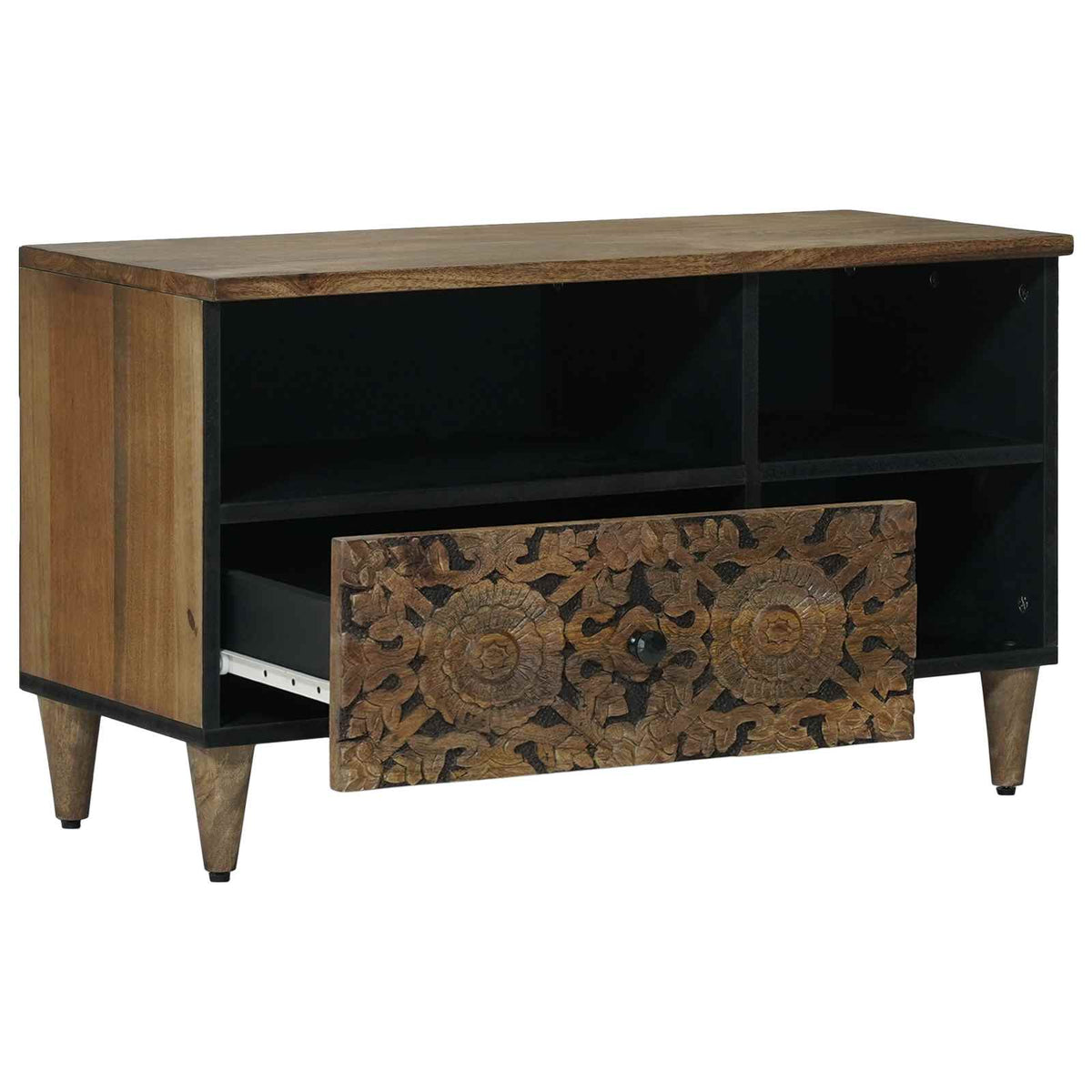 TV-skab Brun 80 x 33 x 46 cm Massivt mangotræ