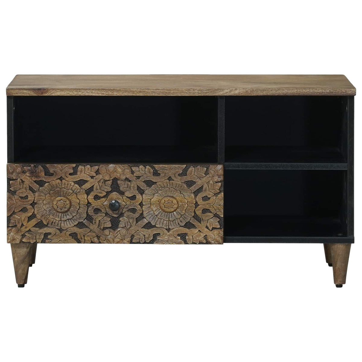 TV-skab Brun 80 x 33 x 46 cm Massivt mangotræ