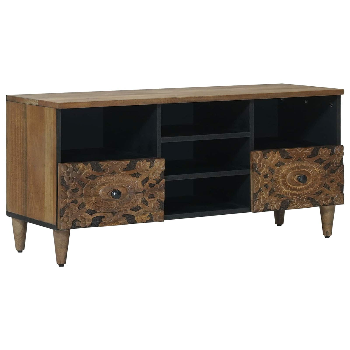 TV-skab Brun 100 x 33 x 46 cm Massivt mangotræ