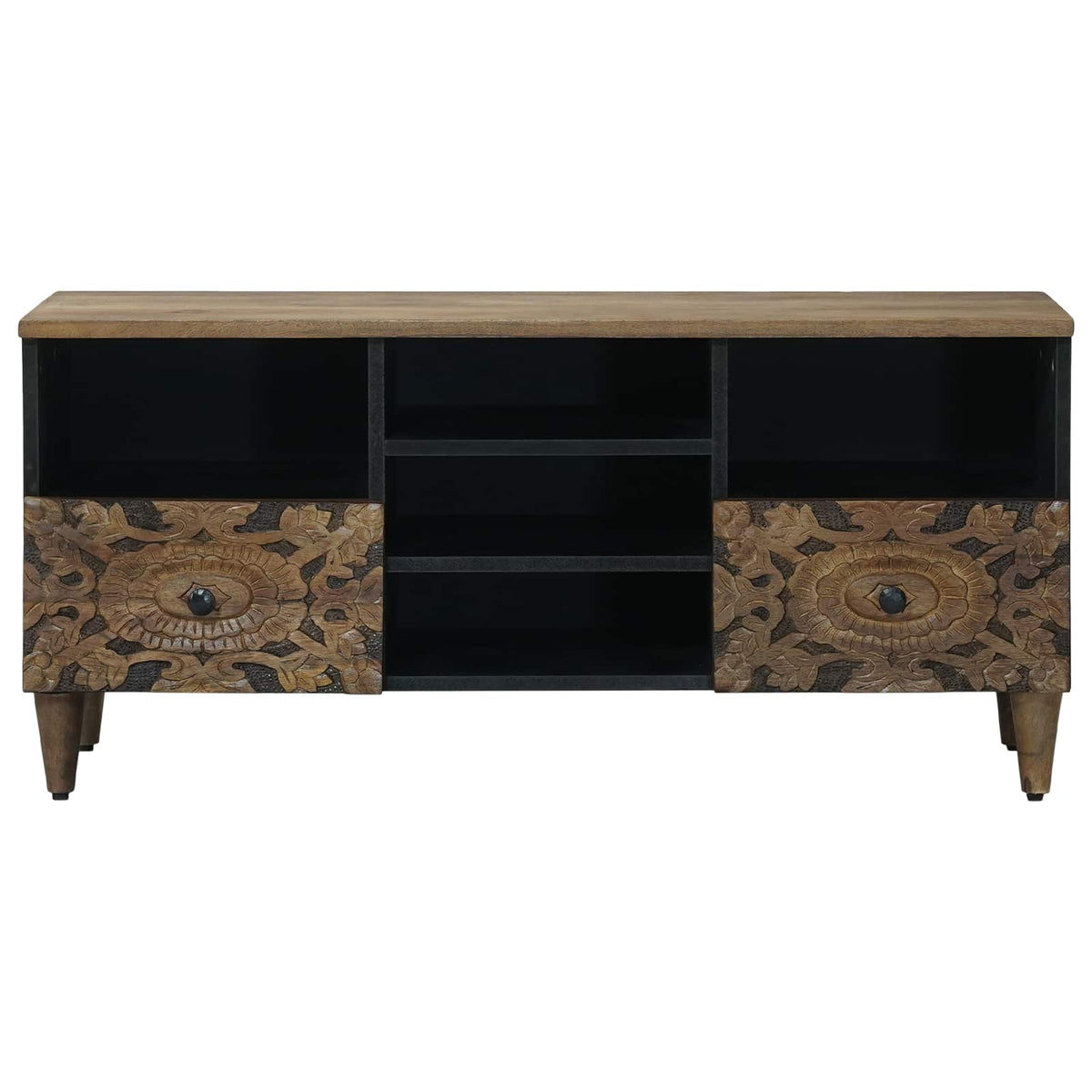 TV-skab Brun 100 x 33 x 46 cm Massivt mangotræ
