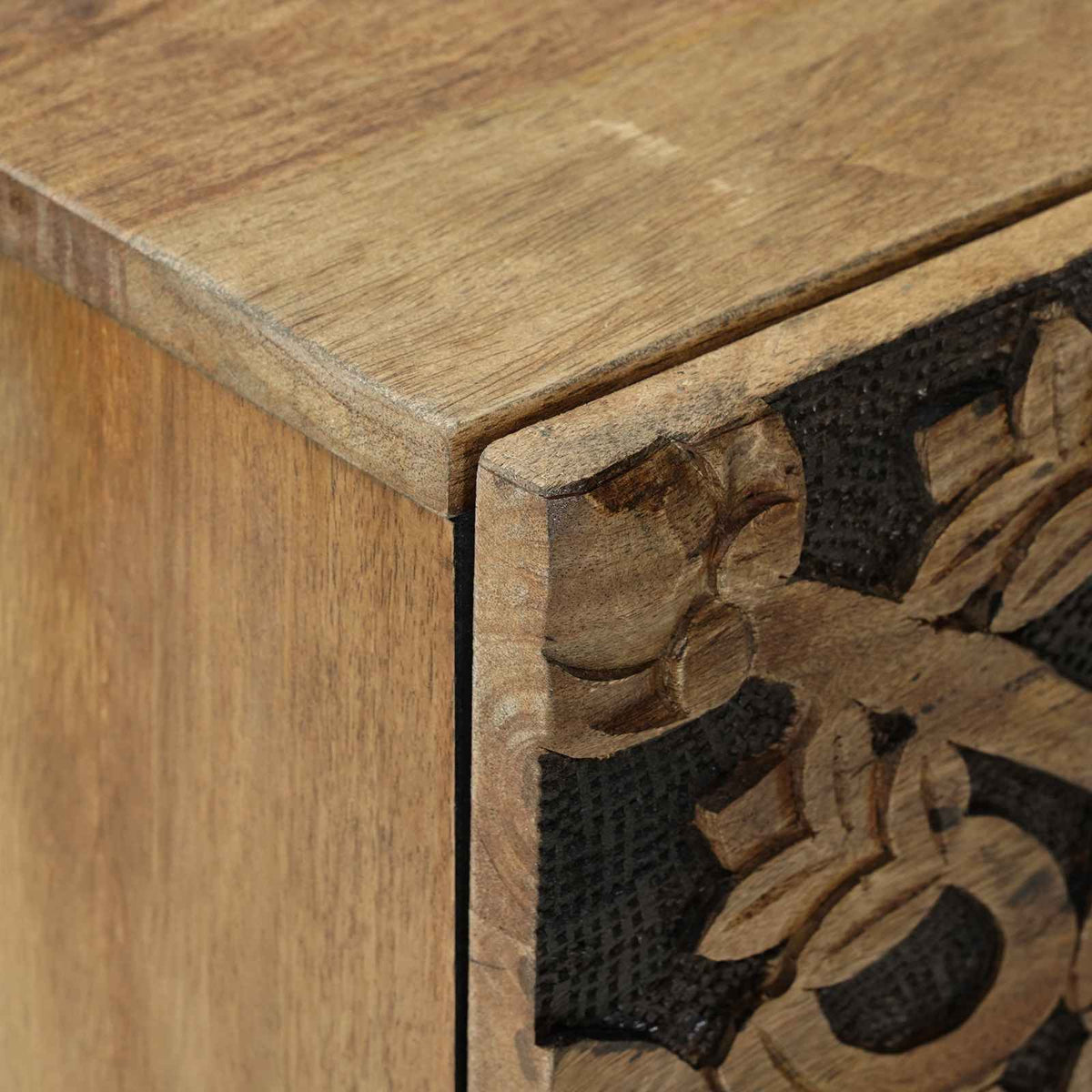 Sideboard med dør Brun 80 x 33,5 x 75 cm Massivt mangotræ