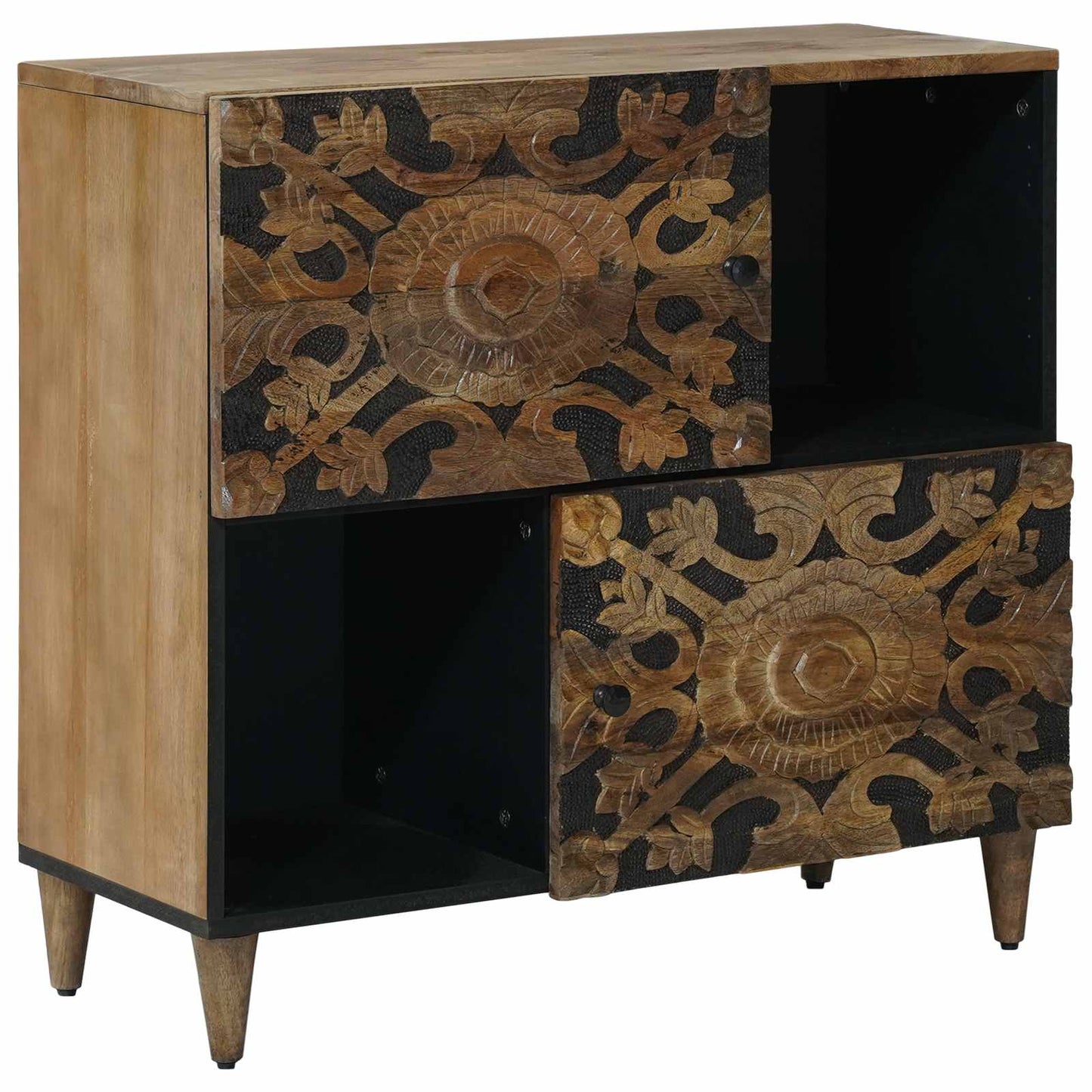 Sideboard med dør Brun 80 x 33,5 x 75 cm Massivt mangotræ