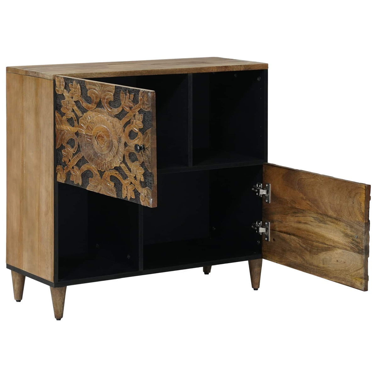 Sideboard med dør Brun 80 x 33,5 x 75 cm Massivt mangotræ