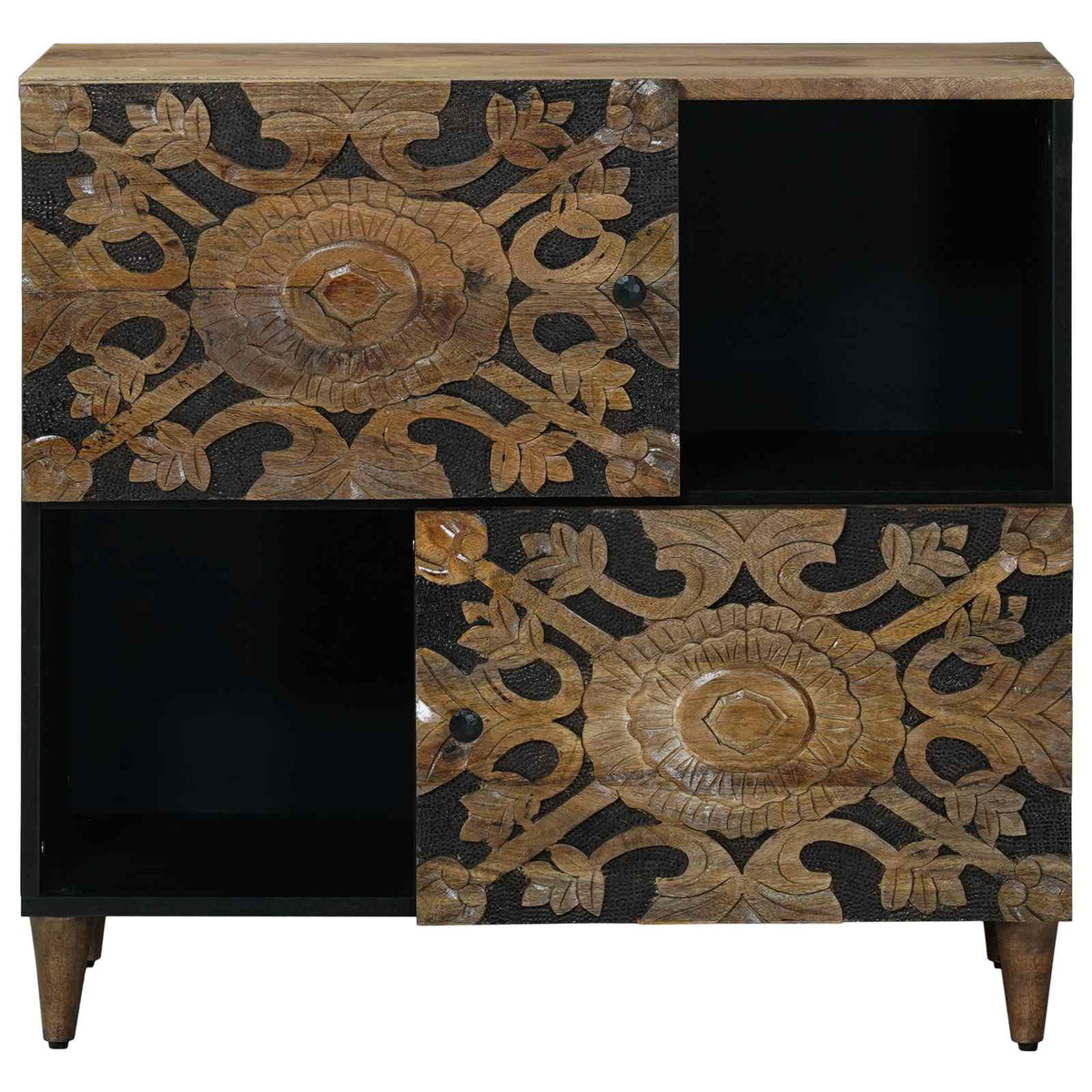 Sideboard med dør Brun 80 x 33,5 x 75 cm Massivt mangotræ