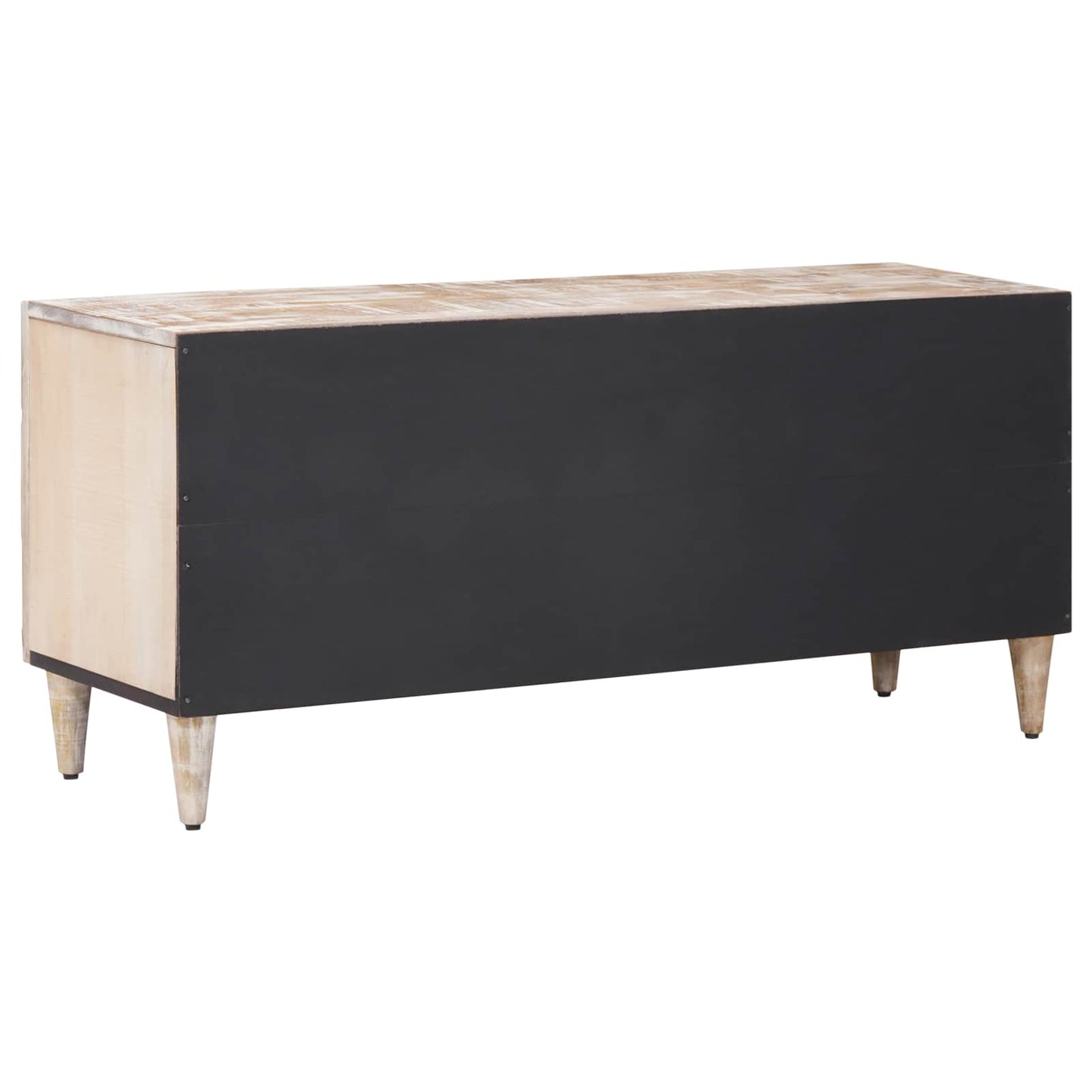 TV-skab Hvid 105 x 33,5 x 46 cm Massivt mangotræ