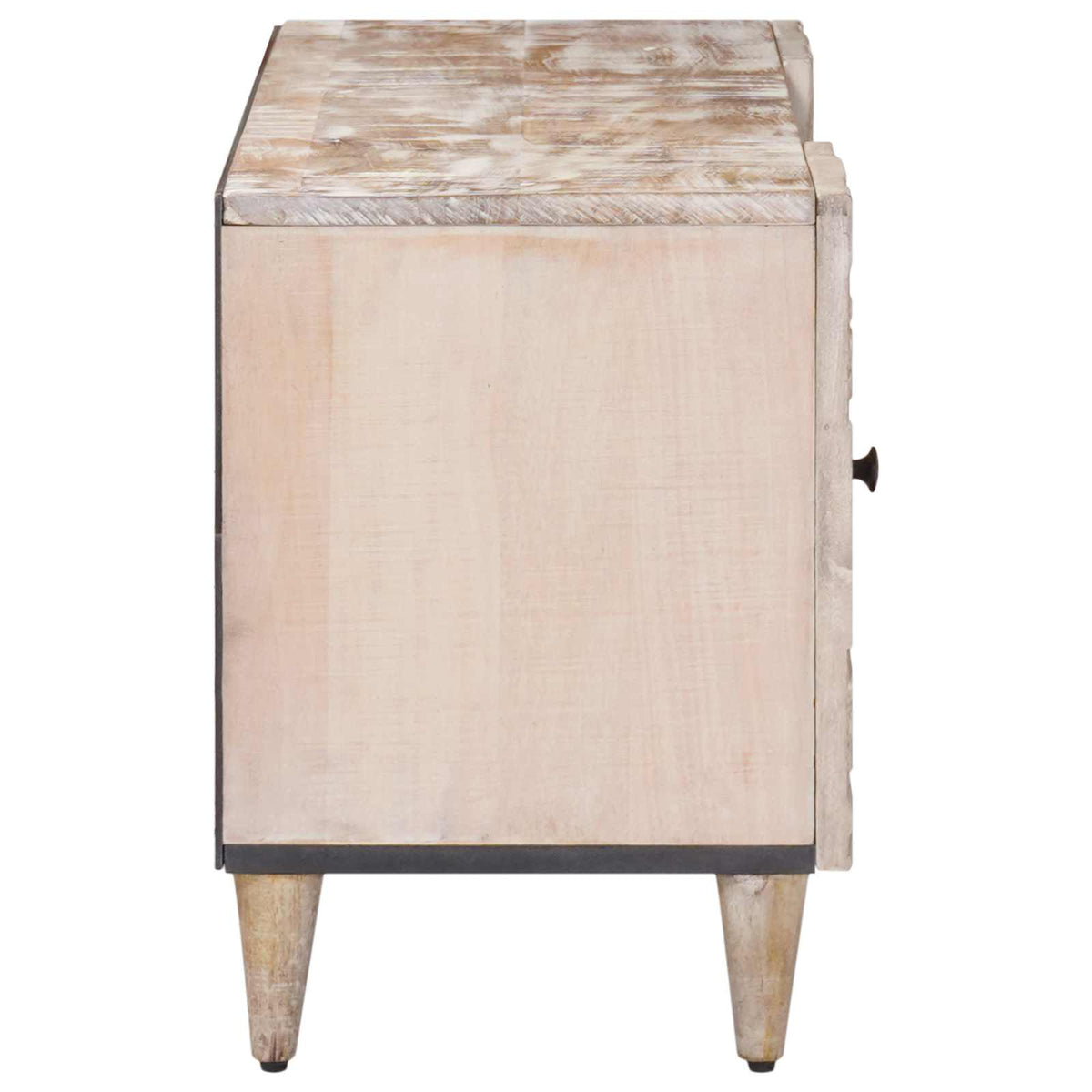 TV-skab Hvid 105 x 33,5 x 46 cm Massivt mangotræ