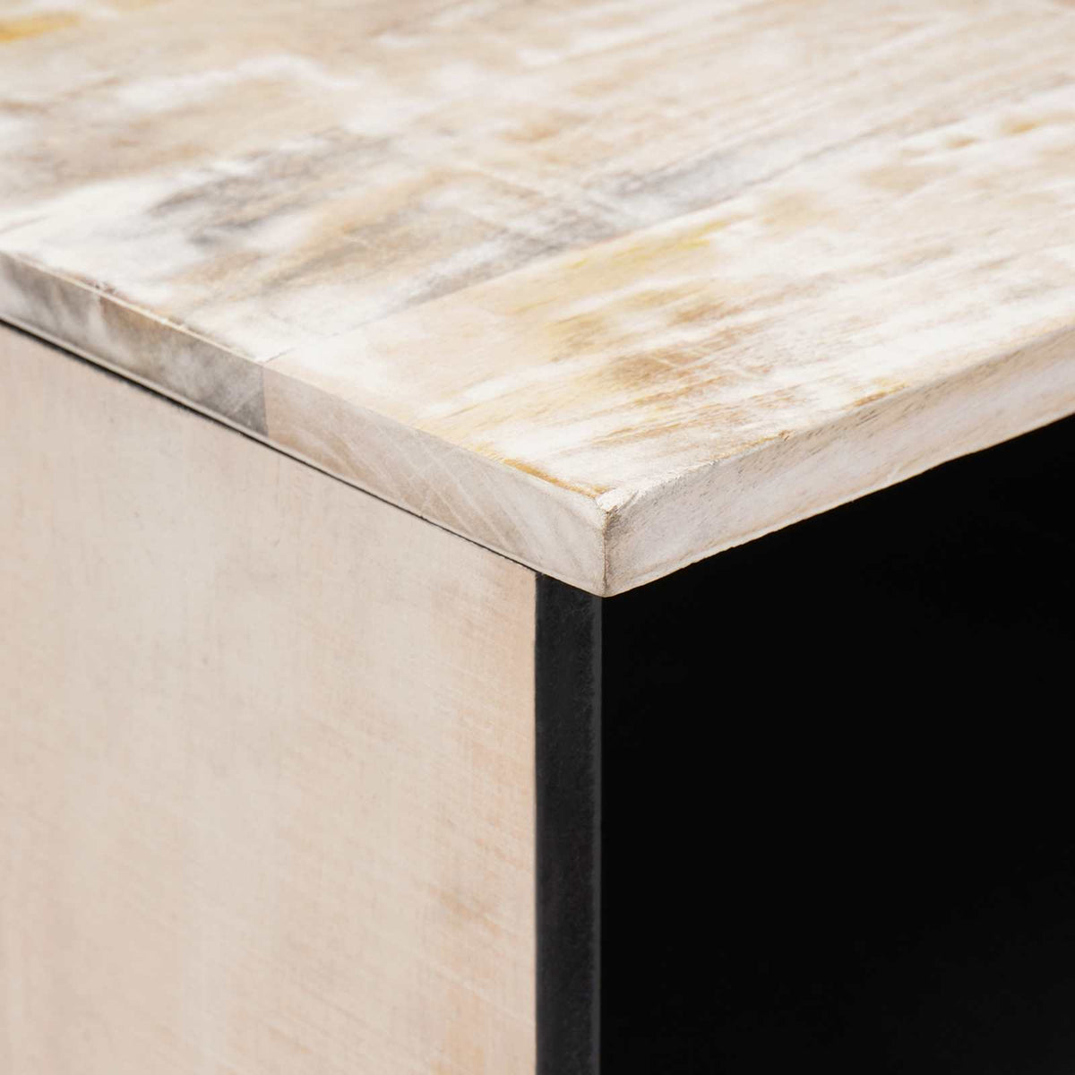 TV-skab Hvid 70 x 33,5 x 46 cm Massivt mangotræ
