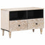 TV-skab Hvid 70 x 33,5 x 46 cm Massivt mangotræ
