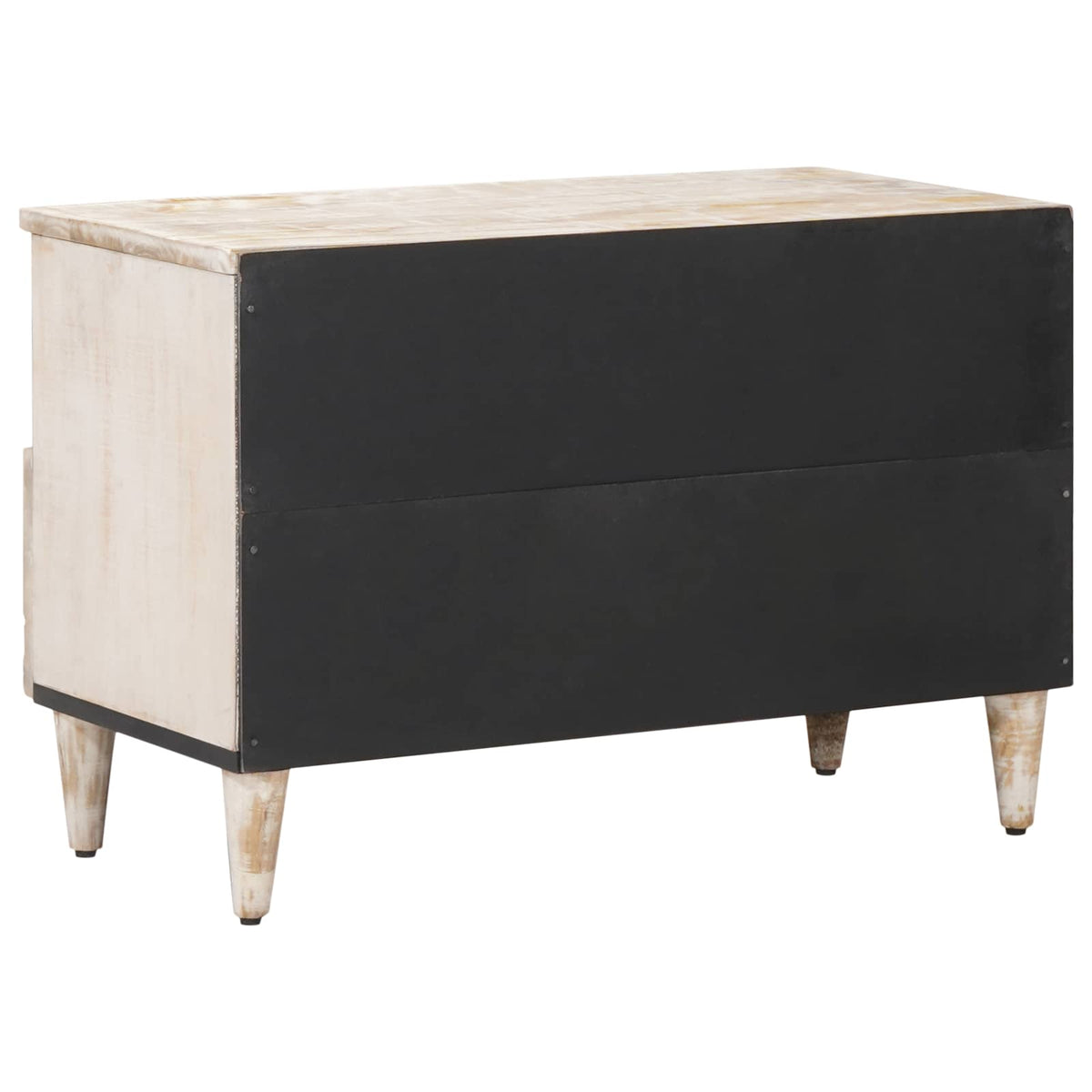 TV-skab Hvid 70 x 33,5 x 46 cm Massivt mangotræ