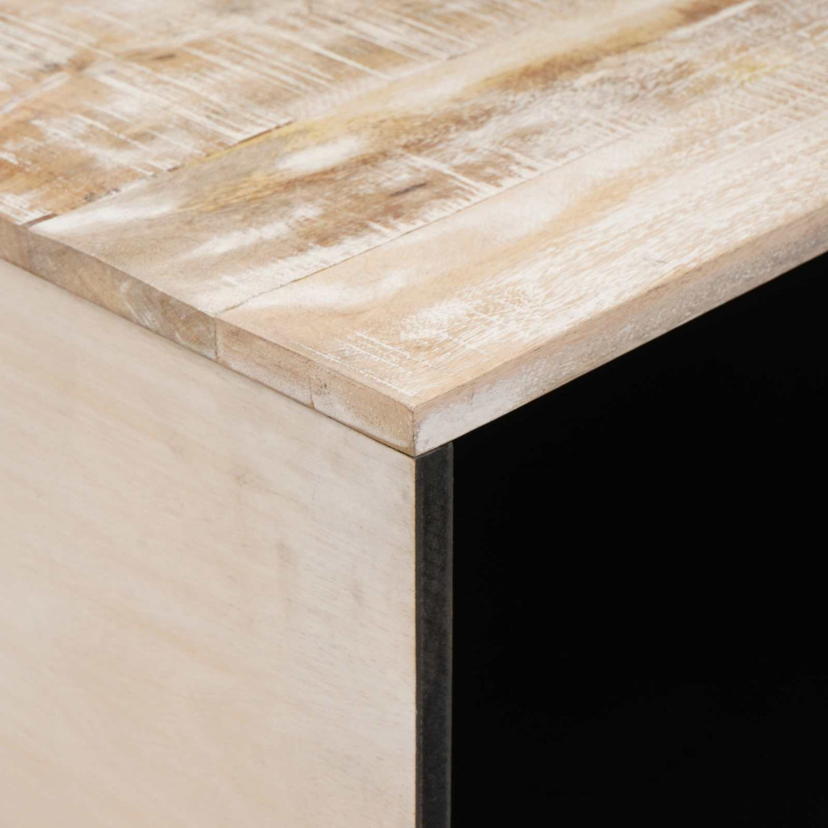 Sofabord Hvid 80 x 50 x 40 cm Massivt mangotræ