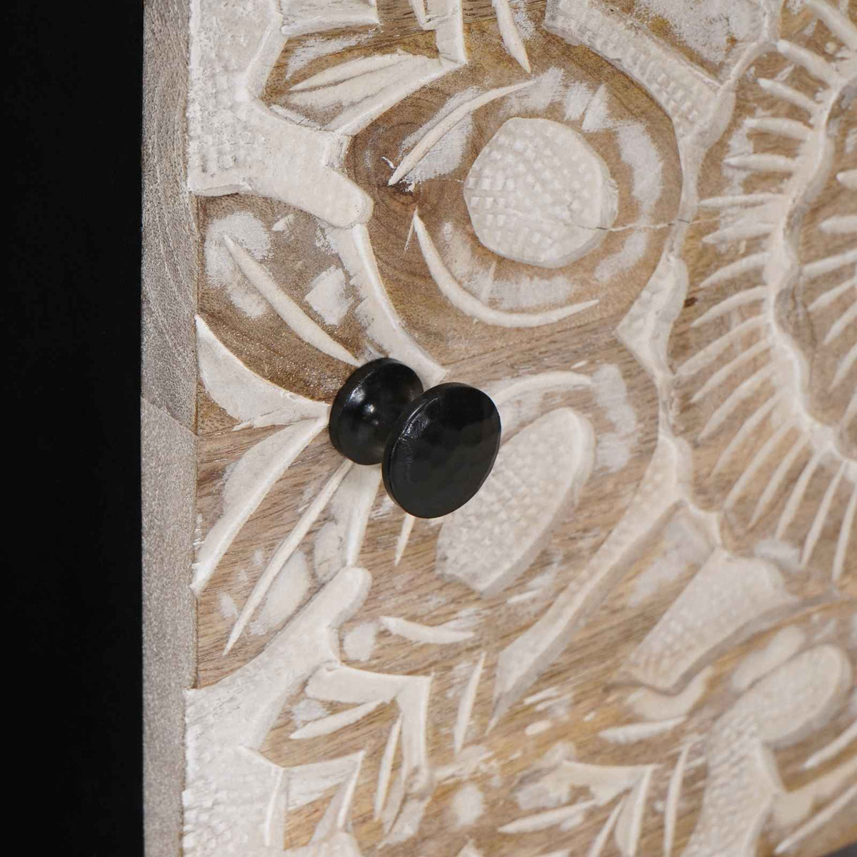 Sofabord Hvid 80 x 50 x 40 cm Massivt mangotræ