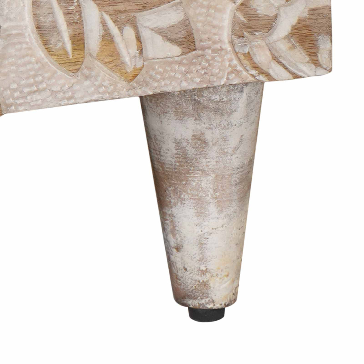 Sofabord Hvid 80 x 50 x 40 cm Massivt mangotræ