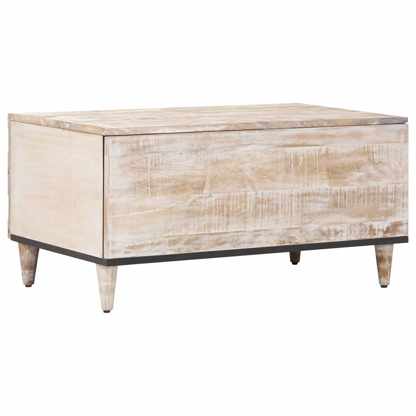 Sofabord Hvid 80 x 50 x 40 cm Massivt mangotræ