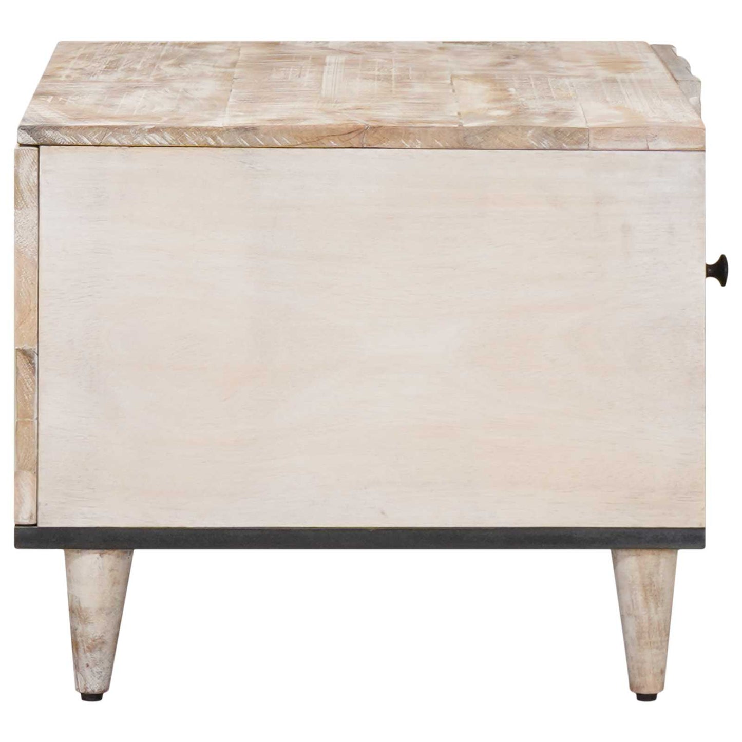 Sofabord Hvid 80 x 50 x 40 cm Massivt mangotræ