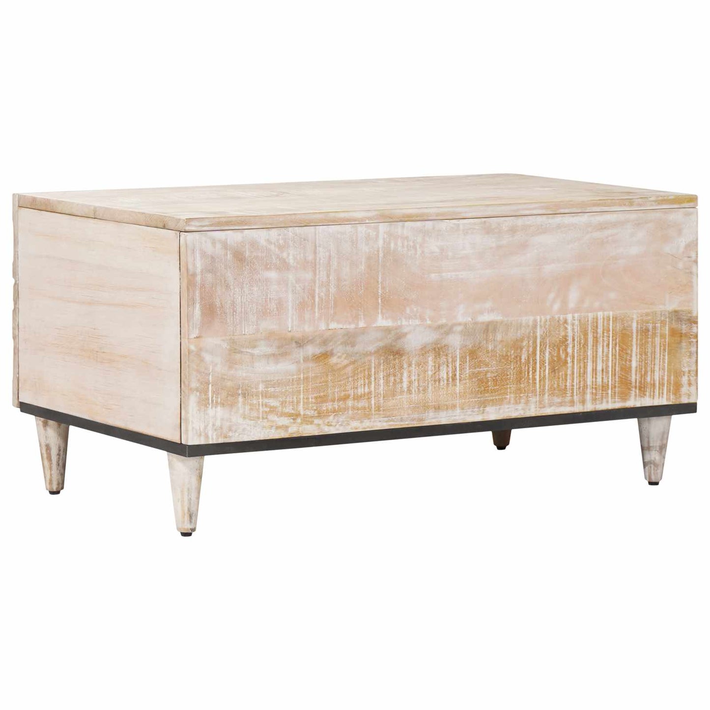 Sofabord Hvid 80 x 50 x 40 cm Massivt mangotræ
