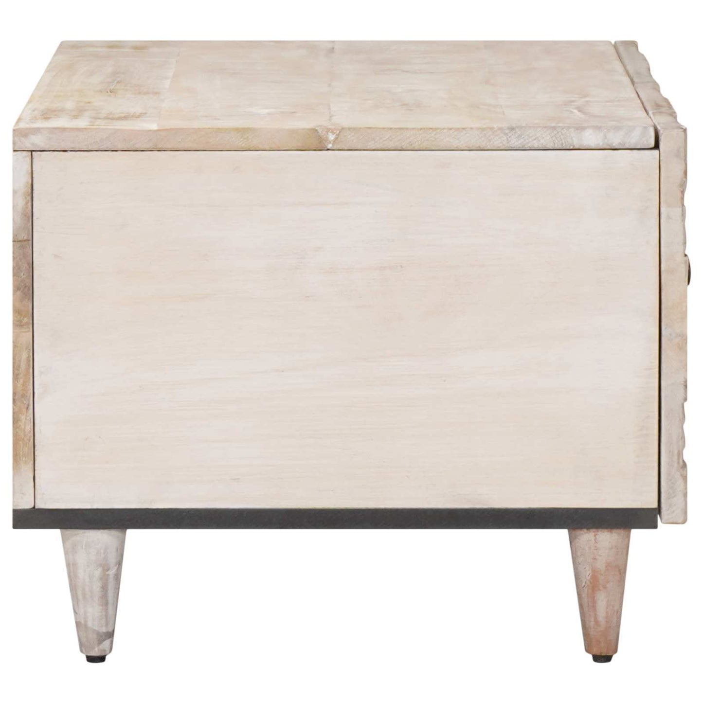 Sofabord Hvid 80 x 50 x 40 cm Massivt mangotræ