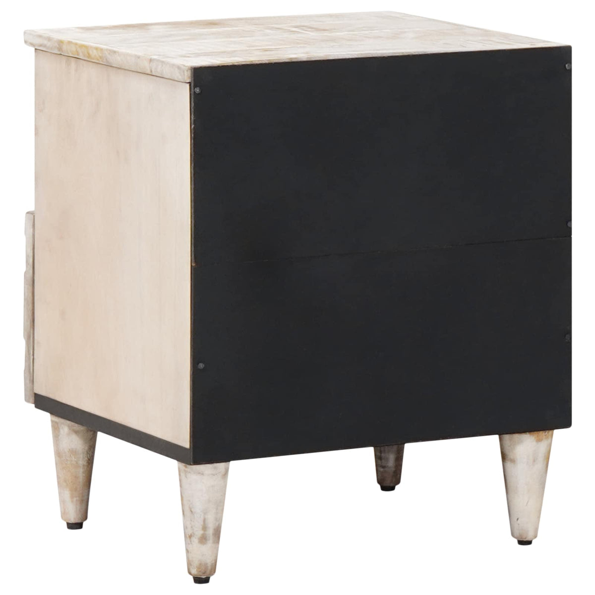 Sengekabinett 2 stk. Hvid 40 x 33 x 46 cm Massivt mangotræ