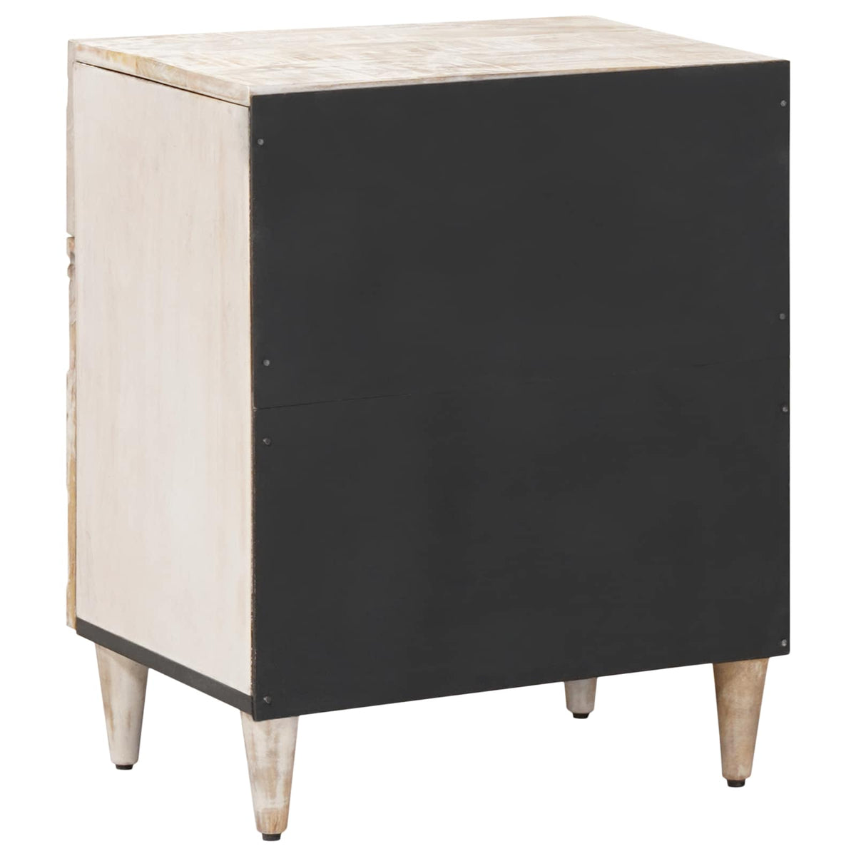 Sengekabinett Hvid 50 x 33 x 60 cm Massivt mangotræ