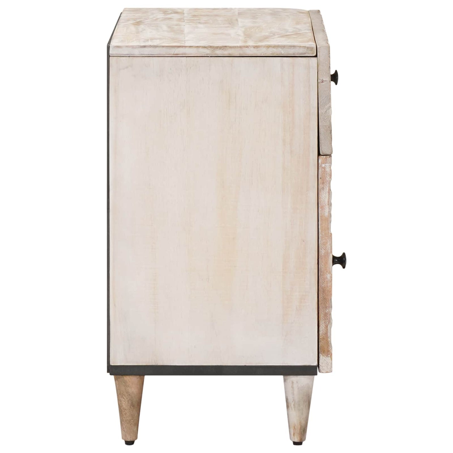 Sengekabinett Hvid 50 x 33 x 60 cm Massivt mangotræ