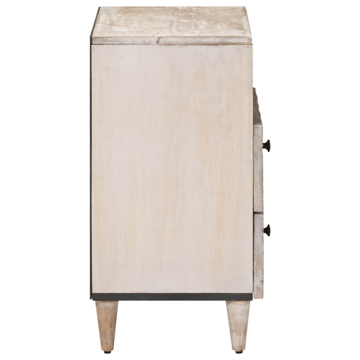 Sengekabinett Hvid 50 x 33 x 60 cm Massivt mangotræ