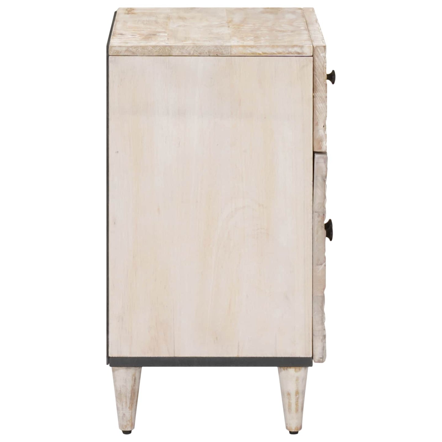 Sengekabinett Hvid 50 x 33 x 60 cm Massivt mangotræ
