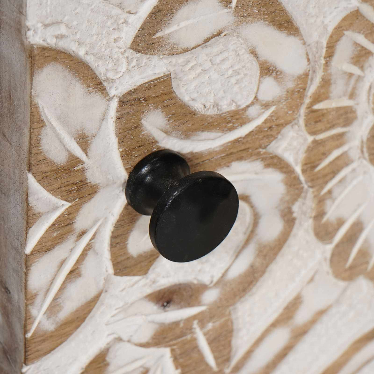 Sofabord Hvid 100 x 54 x 40 cm Massivt mangotræ