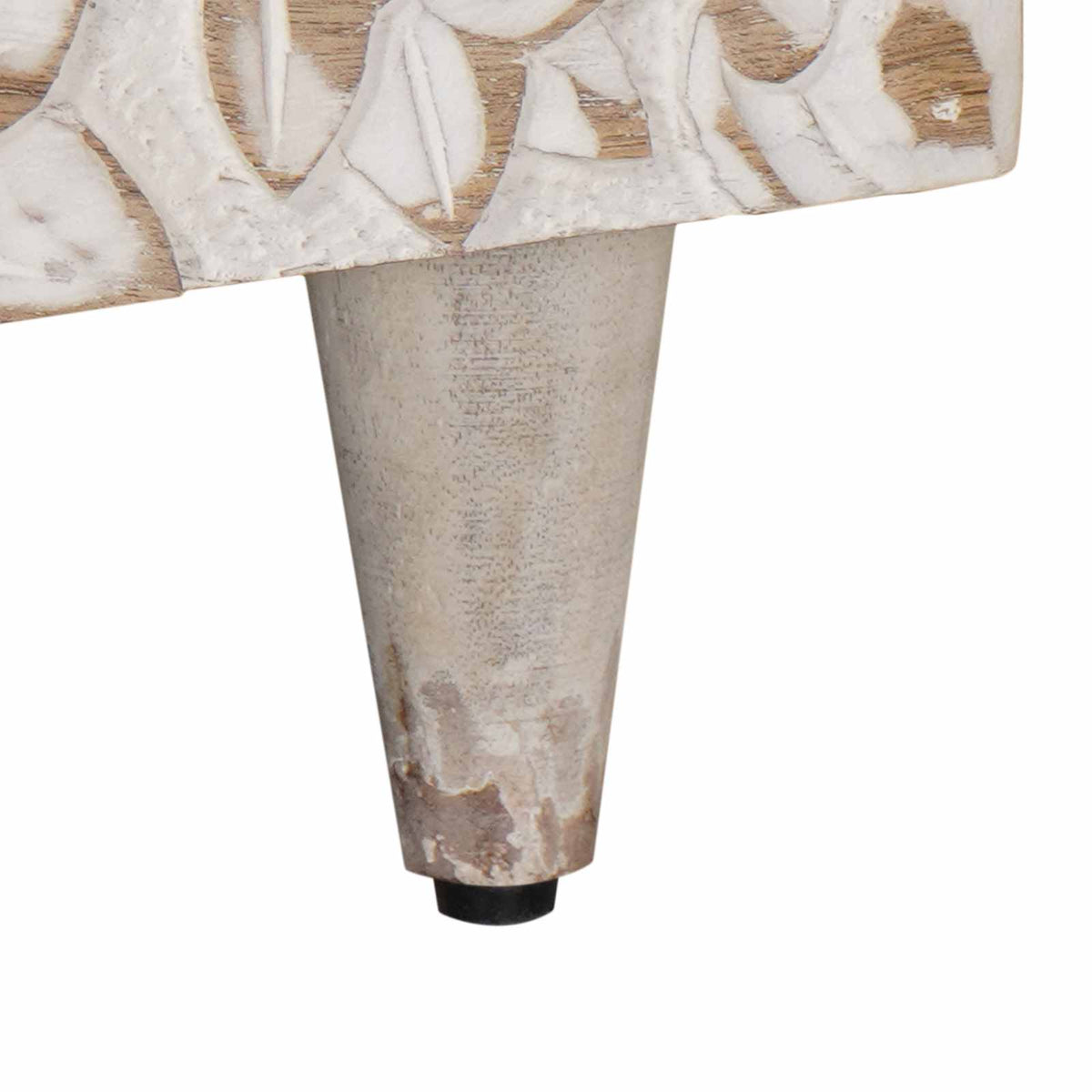 Sofabord Hvid 100 x 54 x 40 cm Massivt mangotræ