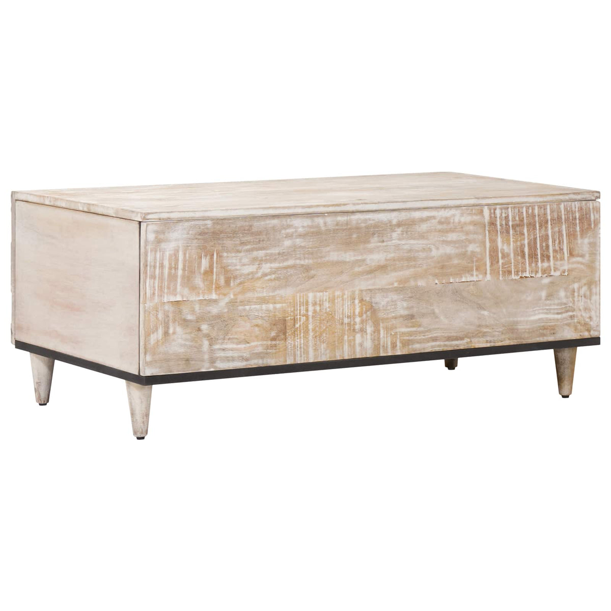 Sofabord Hvid 100 x 54 x 40 cm Massivt mangotræ