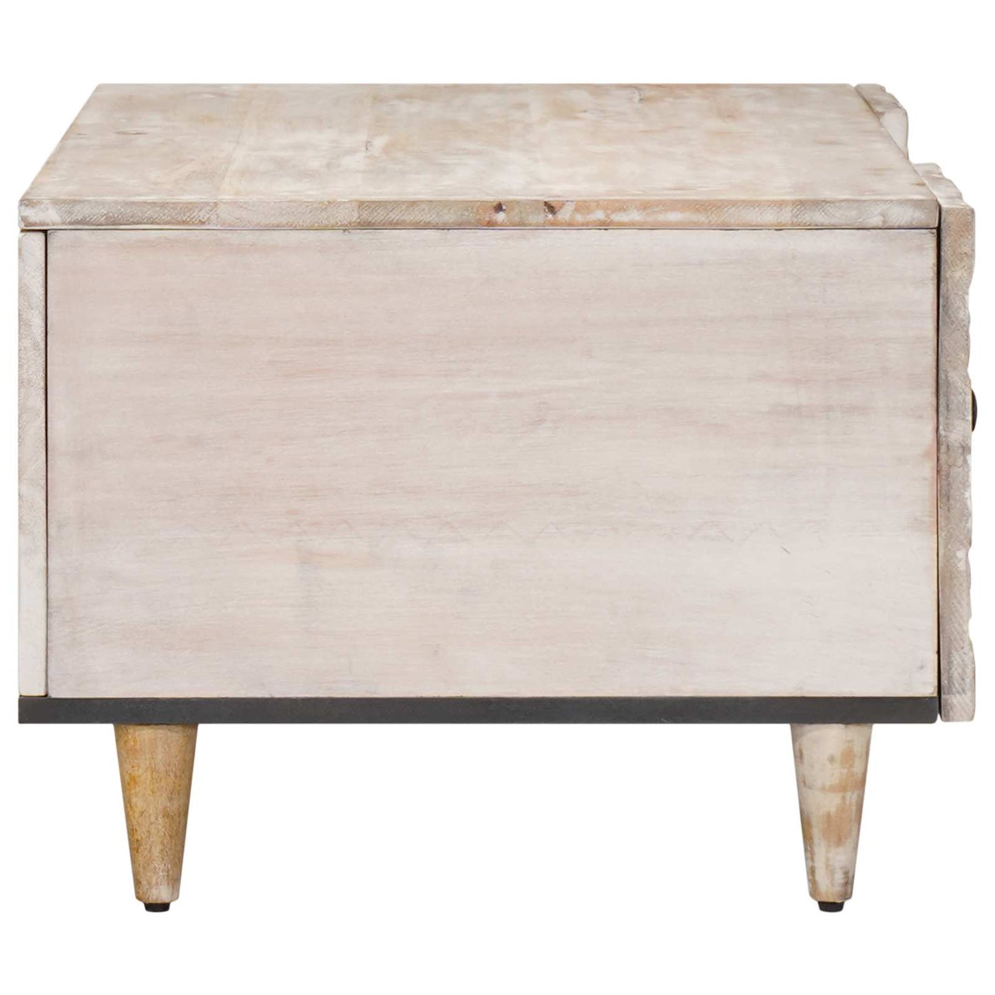 Sofabord Hvid 100 x 54 x 40 cm Massivt mangotræ