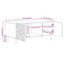 Sofabord Hvid 100 x 54 x 40 cm Massivt mangotræ