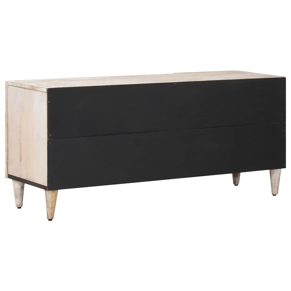 TV-skab Hvid 105 x 33,5 x 46 cm Massivt mangotræ