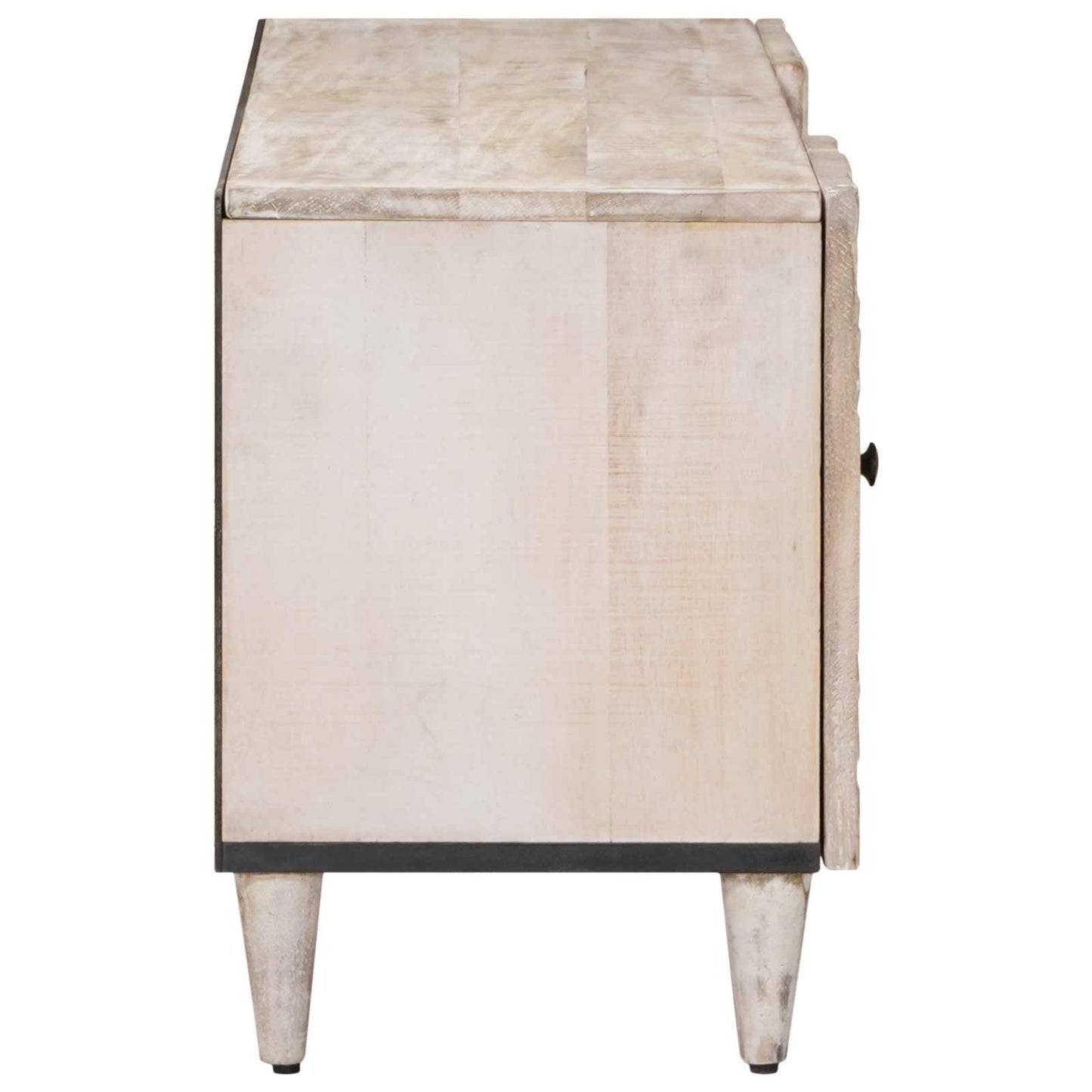 TV-skab Hvid 105 x 33,5 x 46 cm Massivt mangotræ