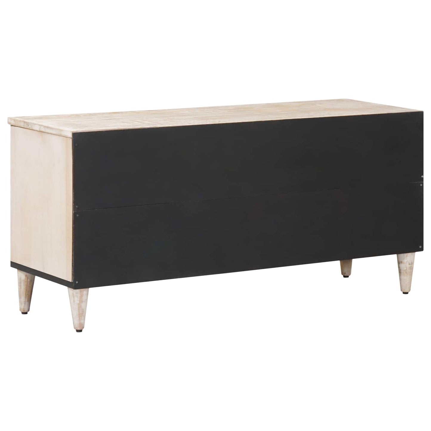TV-skab Hvid 100 x 33,5 x 46 cm Massivt mangotræ