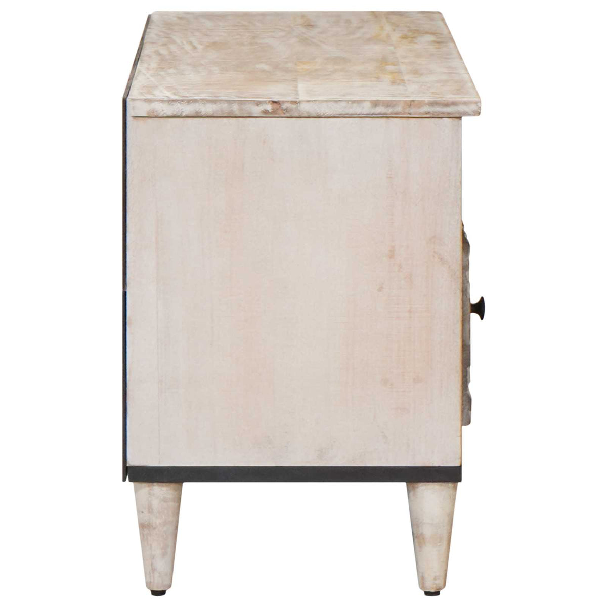 TV-skab Hvid 100 x 33,5 x 46 cm Massivt mangotræ