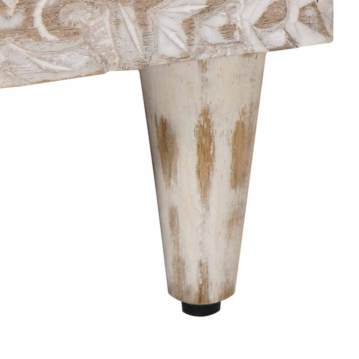 TV-skab Hvid 80 x 33,5 x 46 cm Massivt mangotræ