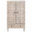 Høj Bord med skuffe Hvid 60 x 33,5 x 100 cm Massivt mangotræ