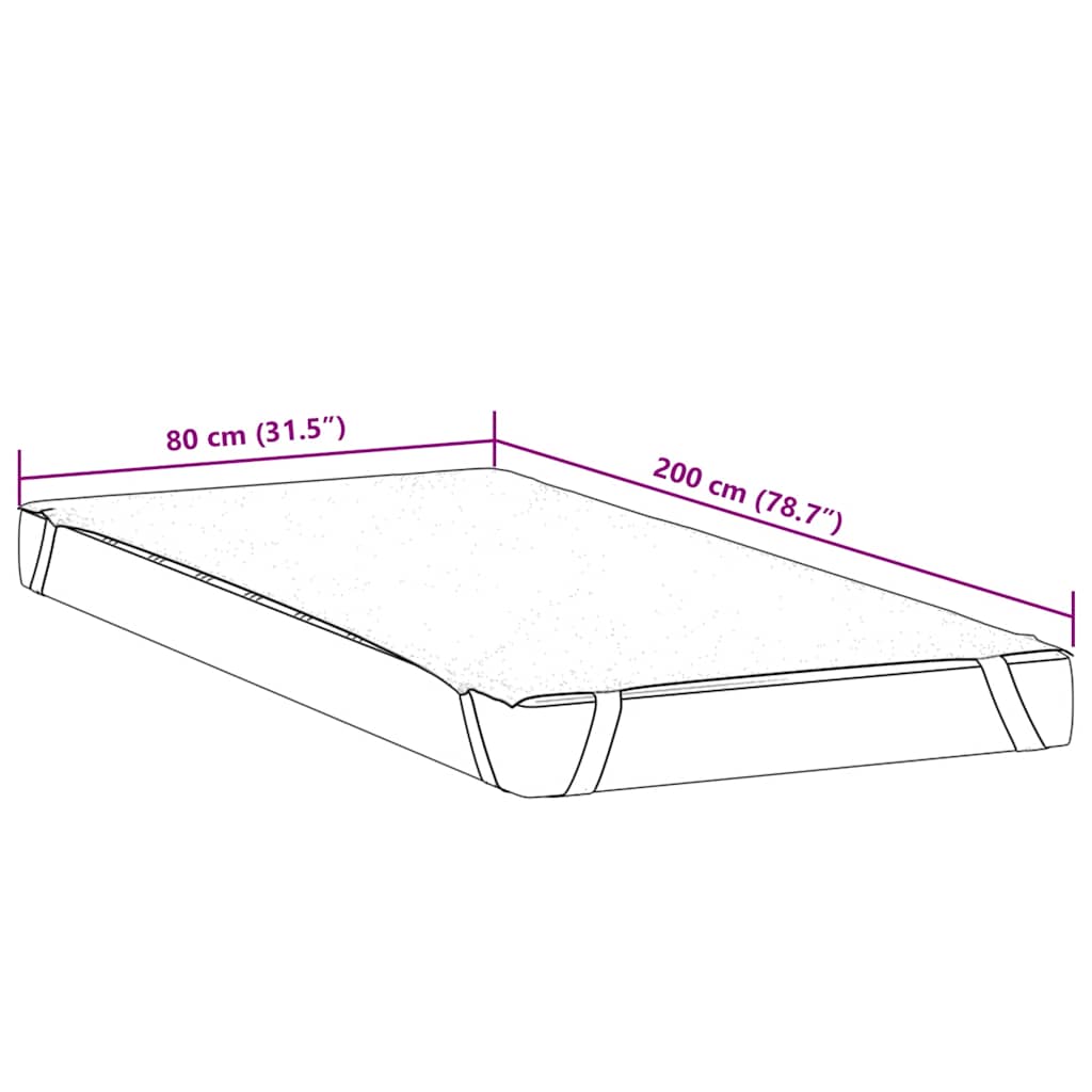 madrasbeskytter 80x200 cm vandtæt hvid
