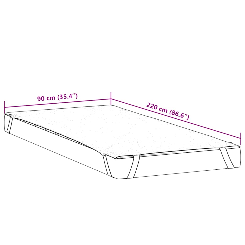 madrasbeskytter 90x220 cm vandtæt hvid
