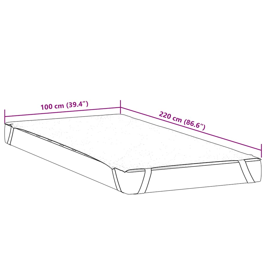 madrasbeskytter 100x220 cm vandtæt hvid