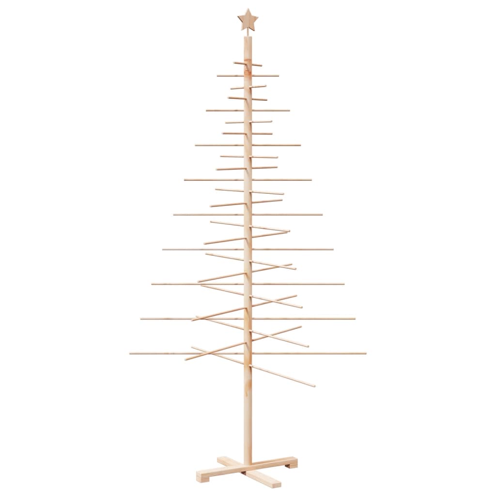 dekorativt juletræ 210 cm massivt fyrretræ