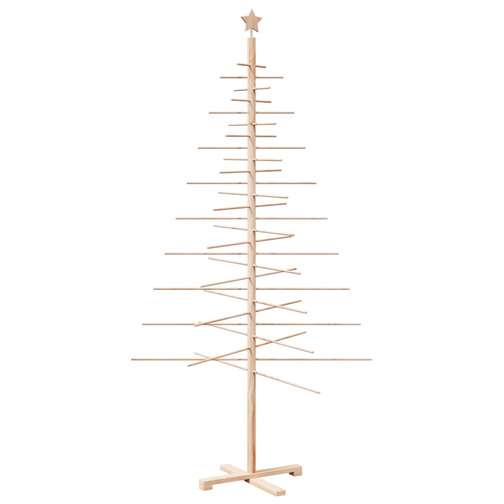 dekorativt juletræ 210 cm massivt fyrretræ