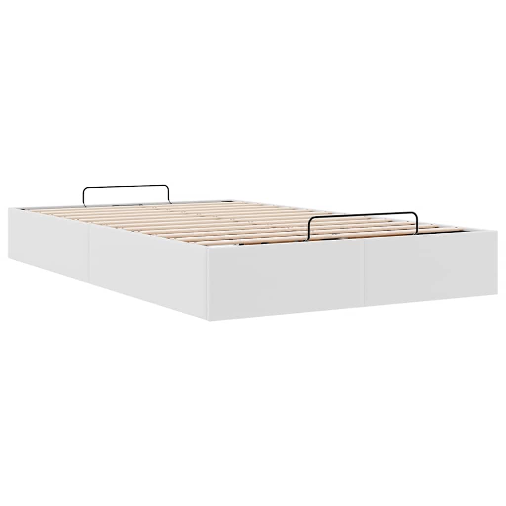 osmannisk sengeramme med madras 120x190 cm kunstlæder hvid