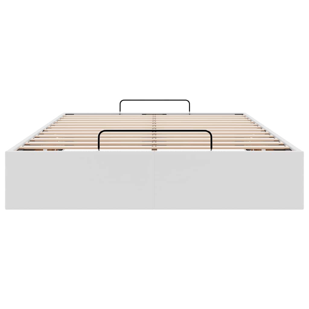 osmannisk sengeramme med madras 120x190 cm kunstlæder hvid