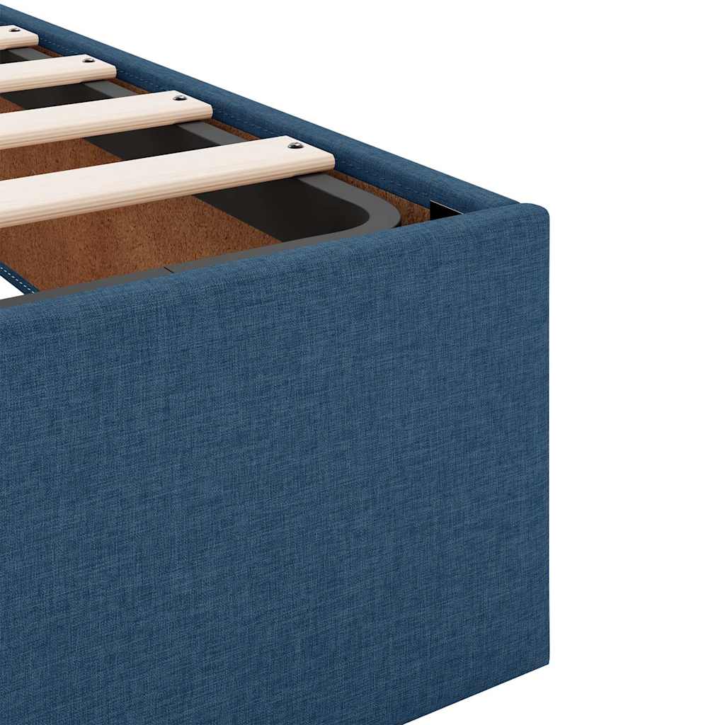 osmannisk sengeramme uden madras 80x200 cm stof blå