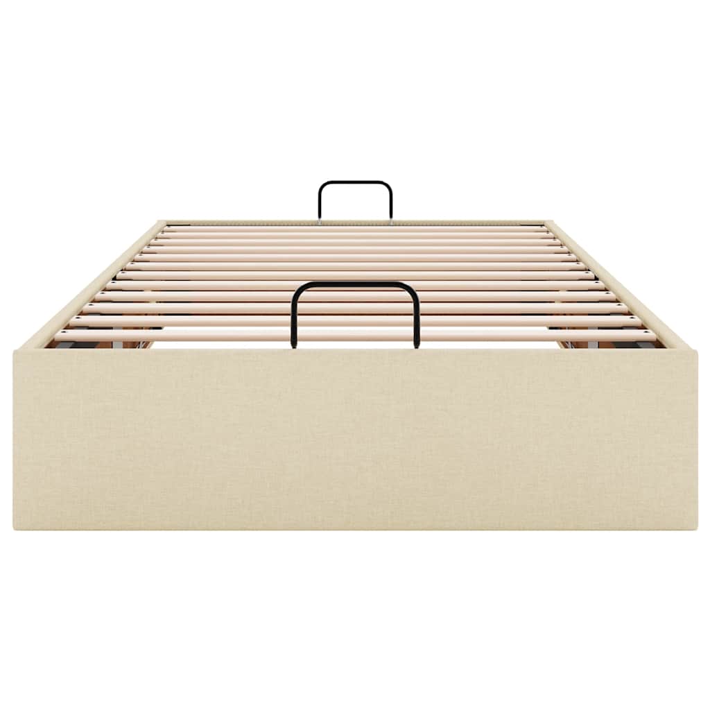 osmannisk sengeramme uden madras 90x190 cm stof cremefarvet