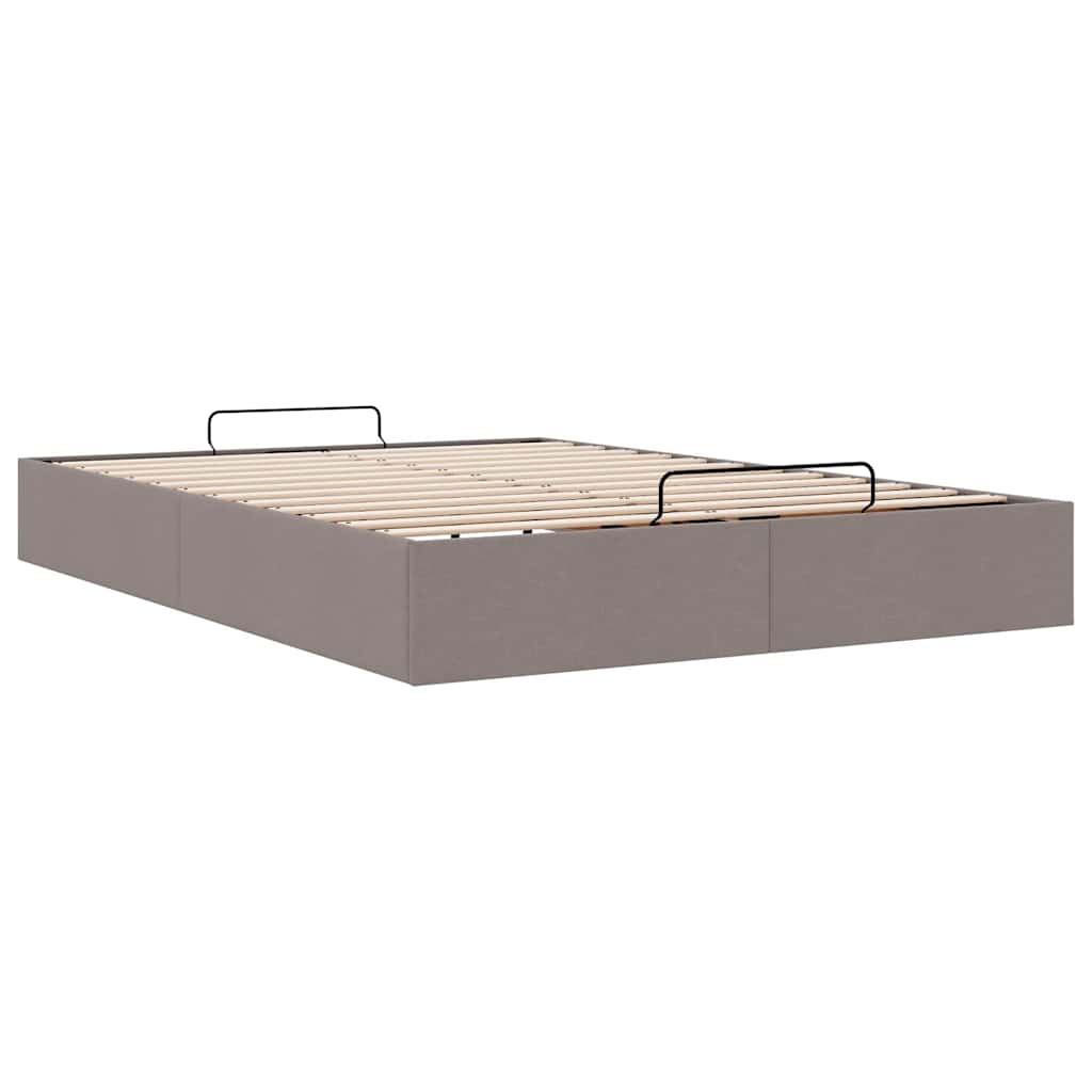 osmannisk sengeramme uden madras 140x200 cm stof gråbrun