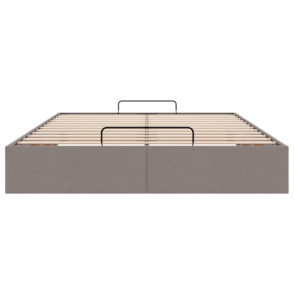 osmannisk sengeramme uden madras 140x200 cm stof gråbrun