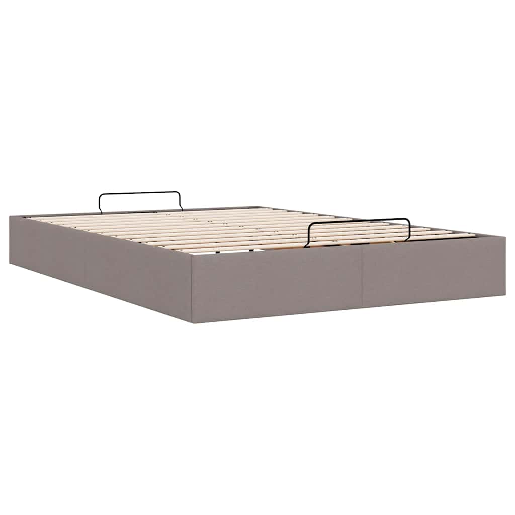 osmannisk sengeramme uden madras 140x200 cm stof gråbrun