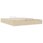 osmannisk sengeramme uden madras 200x200 cm stof cremefarvet